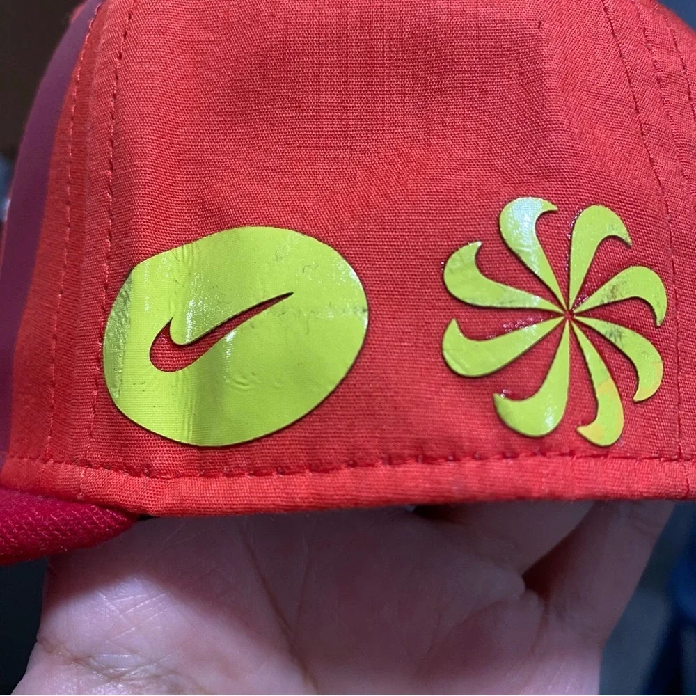 Nike NWOT Orange and Dark Red Baseball Cap for Boys Infants